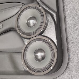 Front Door Custom Speaker Pods for the 2011-2023 Dodge Durango Jeep GrandCherokee to hold Dual 8.0 in speakers for car audio installation upgrade
