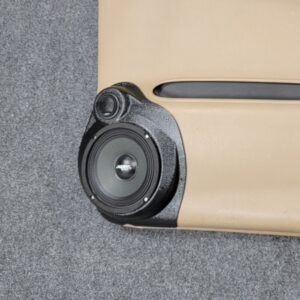 Front Door Custom Speaker Pods for the 1998-2000 Dodge Dakota Durango to hold 6.5 in and 2.0 in speakers for car audio installation upgrade