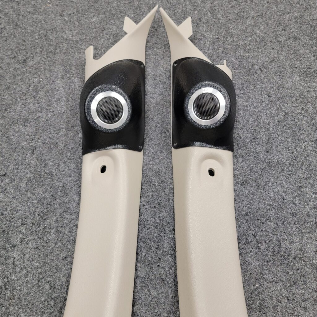 A-Pillar Custom Speaker Pods for the 2001-2004 Dodge Dakota Durango to hold 2.0 in speakers for car audio installation upgrade