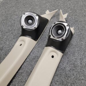 A-Pillar Custom Speaker Pods for the 2001-2004 Dodge Dakota Durango to hold 3.5 in speakers for car audio installation upgrade