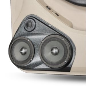 Front Door Custom Speaker Pods for the 2003-2009 Toyota 4Runner to hold Dual 6.5 in and 2.0 in speakers for car audio installation upgrade