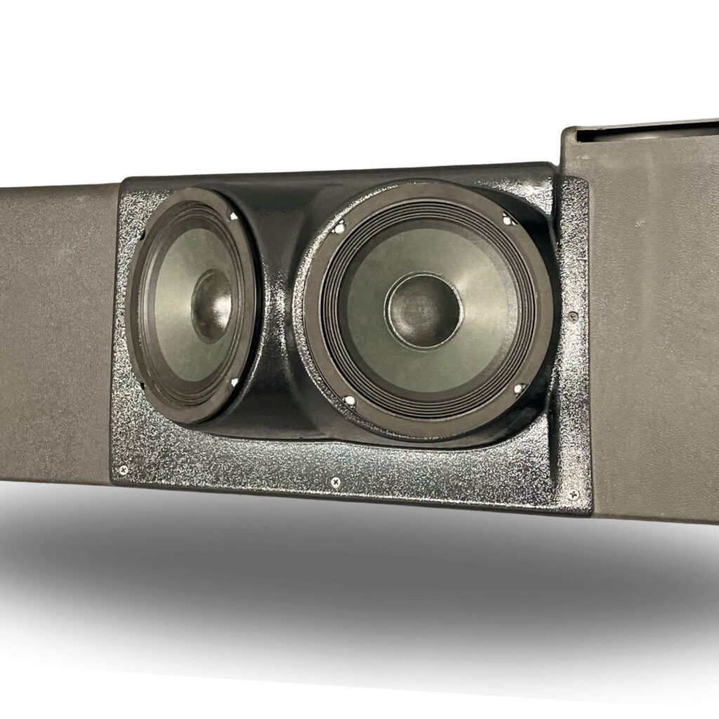 Tail Panel Custom Speaker Pods for the 2007-2009 Chevrolet Silverado GMC Sierra to hold 6.5 in speakers for car audio installation upgrade