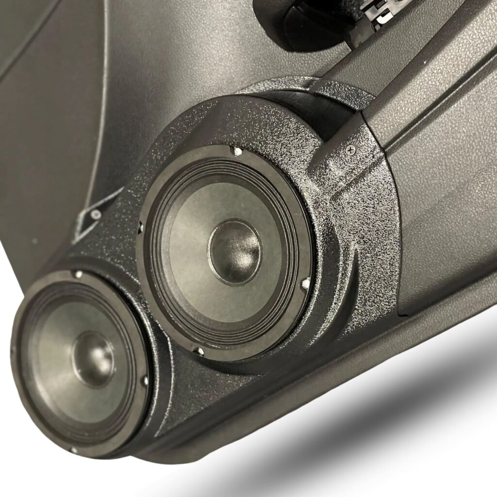 Front Door Custom Speaker Pods for the 2008-2012 Honda Accord to hold Dual 6.5 in speakers for car audio installation upgrade