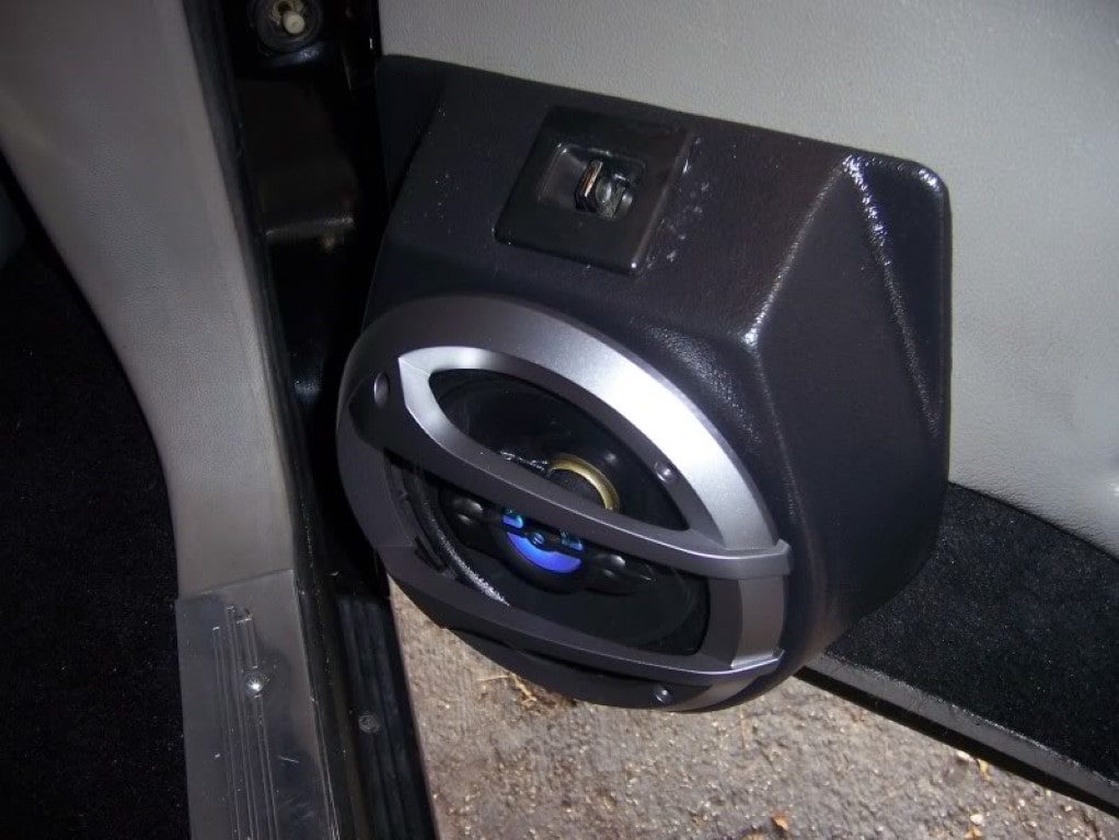 Rear Door Custom Speaker Pods for the 1992-1996 Chevrolet Caprice Impala to hold 6.5 in speakers for car audio installation upgrade