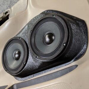 Front Door Custom Speaker Pods for the 1999-2003 Ford F-150 to hold Dual 6.5 in speakers for car audio installation upgrade
