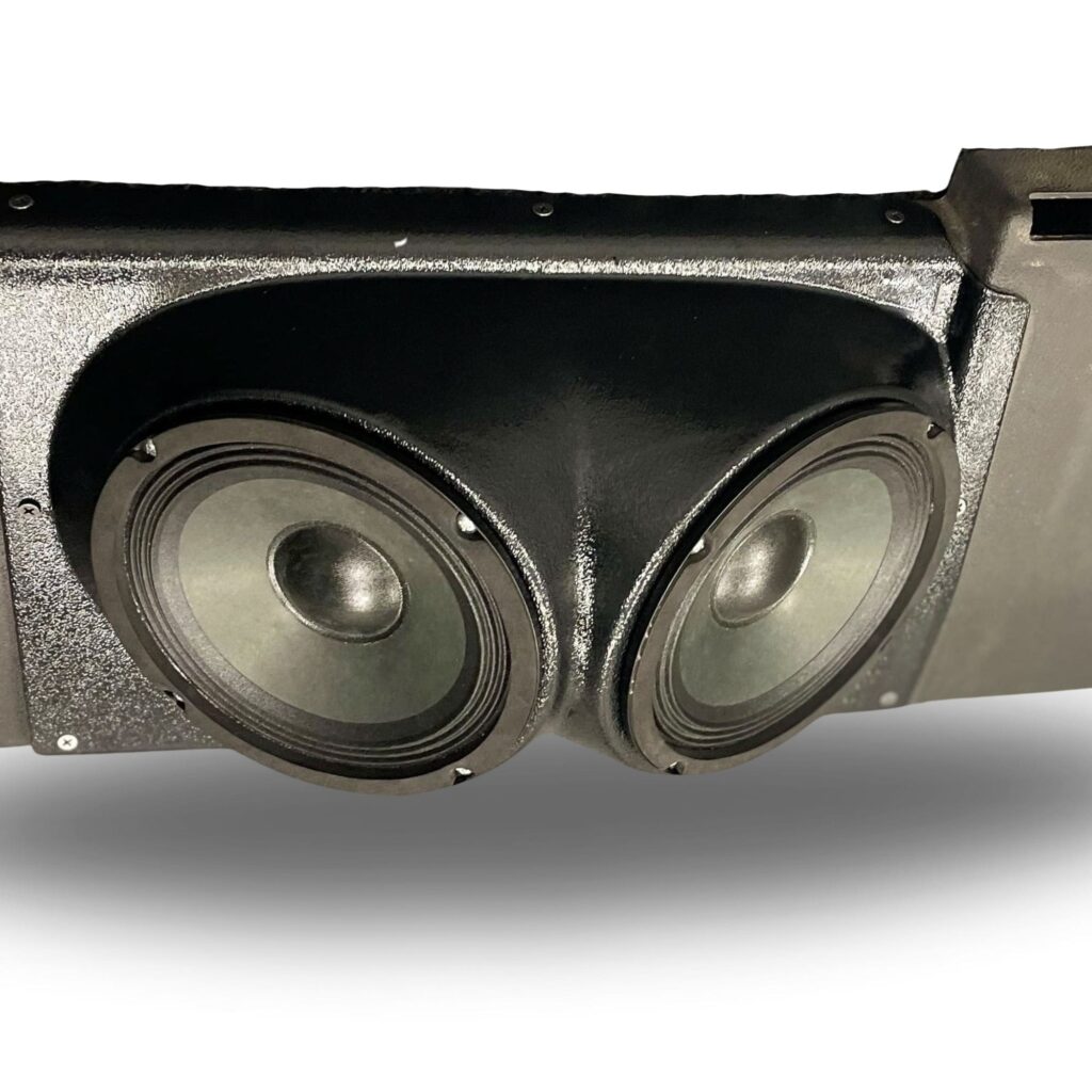 Tail Panel Custom Speaker Pods for the 2007-2009 Chevrolet Silverado GMC Sierra to hold 6.5 in speakers for car audio installation upgrade