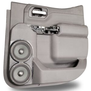 Rear Door Custom Speaker Pods for the 2019-2023 Chevrolet Silverado GMC Sierra to hold Dual 6.5 in speakers for car audio installation upgrade