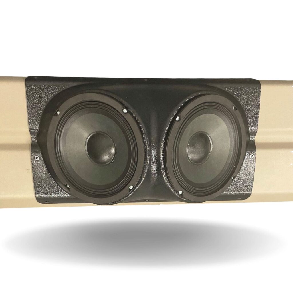 Tail Panel Custom Speaker Pods for the 1995-1999 Chevrolet Silverado GMC Sierra to hold 6.5 in speakers for car audio installation upgrade