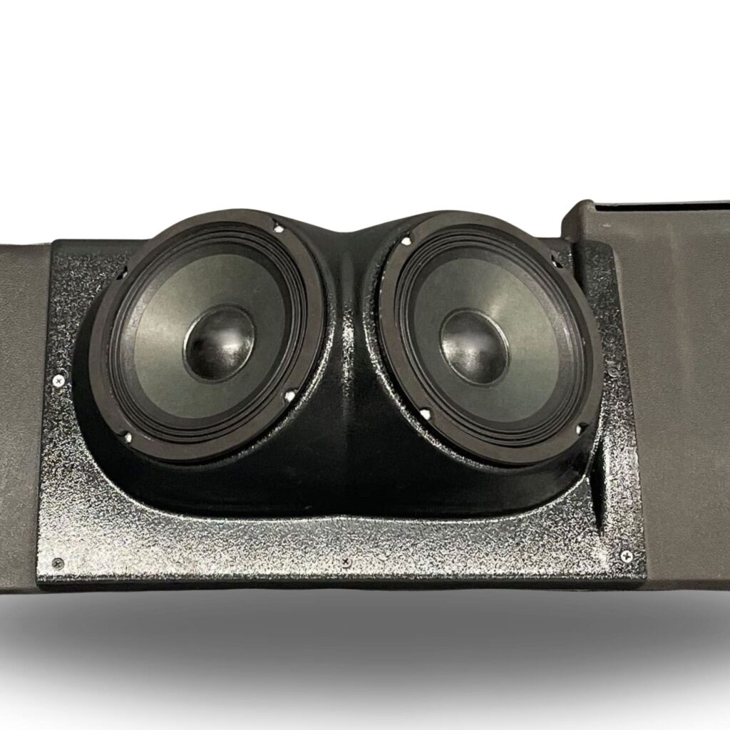 Tail Panel Custom Speaker Pods for the 2007-2009 Chevrolet Silverado GMC Sierra to hold 6.5 in speakers for car audio installation upgrade