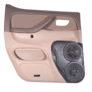 Rear Door Custom Speaker Pods for the 2001-2007 Toyota Sequoia Tundra to hold Dual 6.5 in speakers for car audio installation upgrade