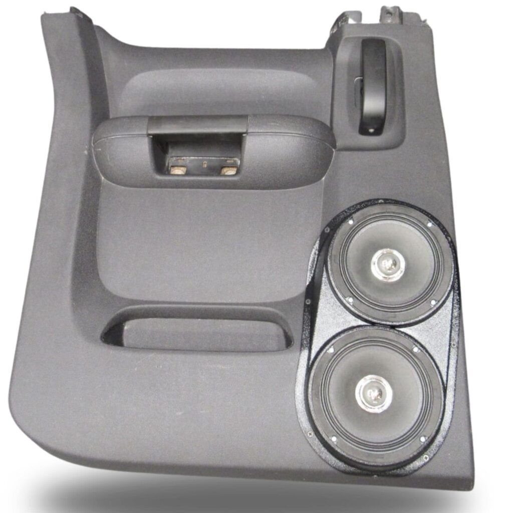 Rear Door Custom Speaker Pods for the 2007-2009 Chevrolet Silverado GMC Sierra to hold Dual 6.5 in  speakers for car audio installation upgrade