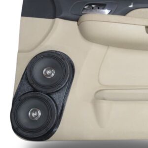 Front Door Custom Speaker Pods for the 2007-2009 Cadillac Escalade Chevrolet Avalanche Tahoe Silverado Suburban GMC Yukon Sierra to hold Dual 6.5 in  speakers for car audio installation upgrade