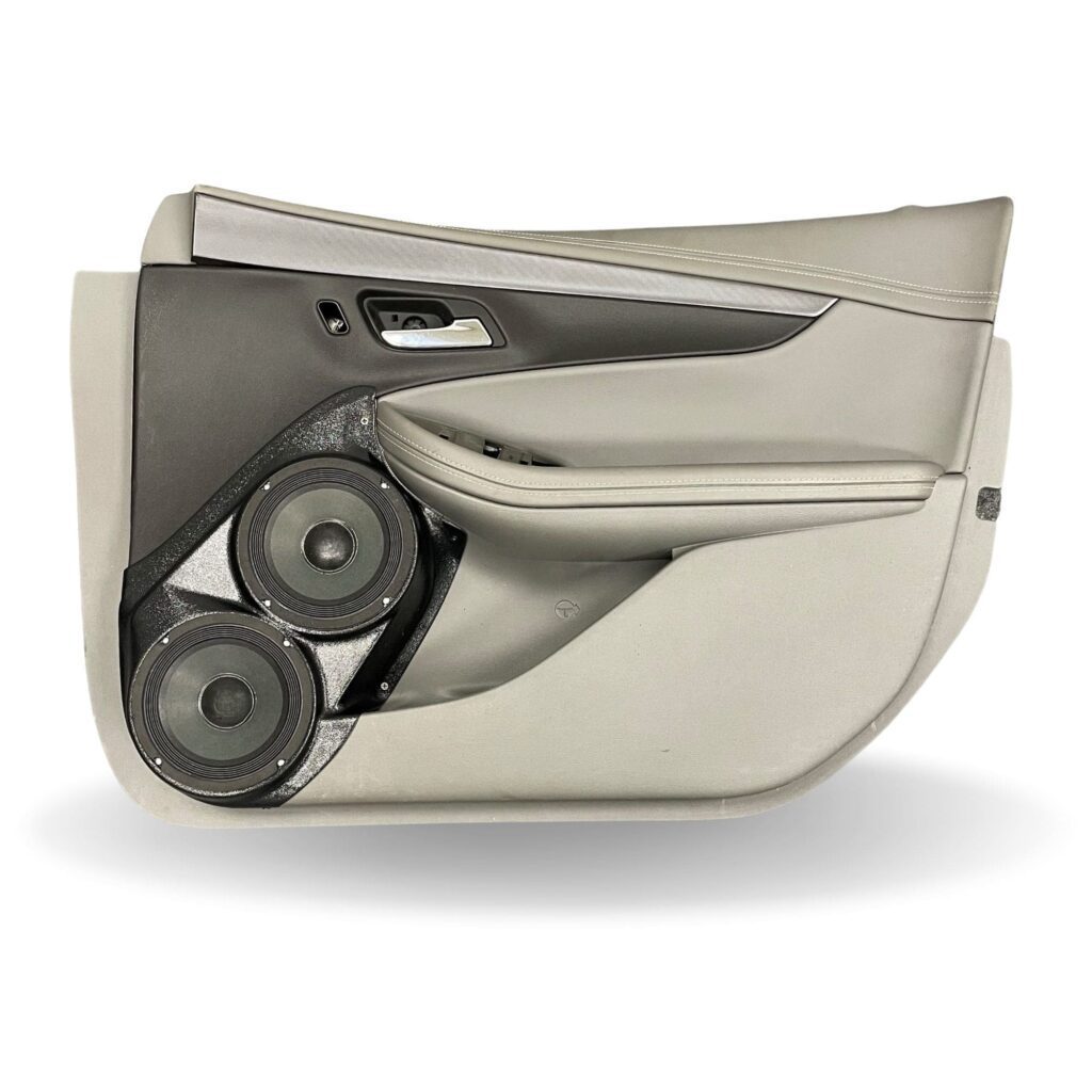 Front Door Custom Speaker Pods for the 2014-2020 Chevrolet Impala to hold Dual 6.5 in speakers for car audio installation upgrade