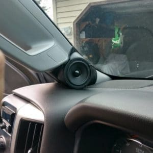 A-Pillar Custom Speaker Pods for the 2015-2020 Cadillac EscaladeESV Chevrolet Suburban Chevrolet Tahoe GMC Yukon to hold 3.5 in speakers for car audio installation upgrade