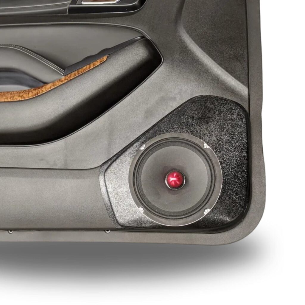 Front Door Custom Speaker Pods for the 2015-2020 Chevrolet Suburban Chevrolet Tahoe GMC Yukon to hold 8.0 in speakers for car audio installation upgrade