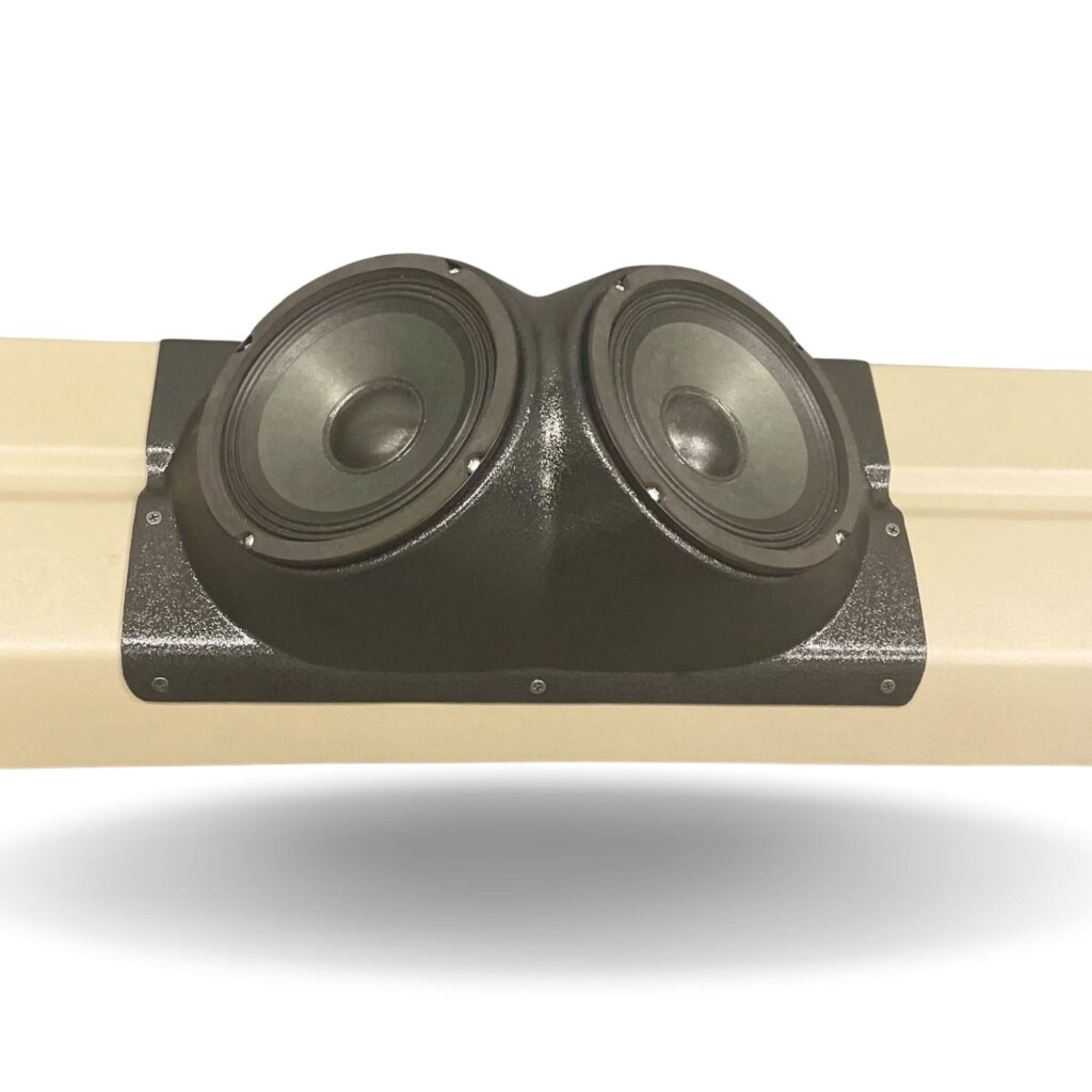 Tail Panel Custom Speaker Pods for the 1995-1999 Chevrolet Silverado GMC Sierra to hold 6.5 in speakers for car audio installation upgrade