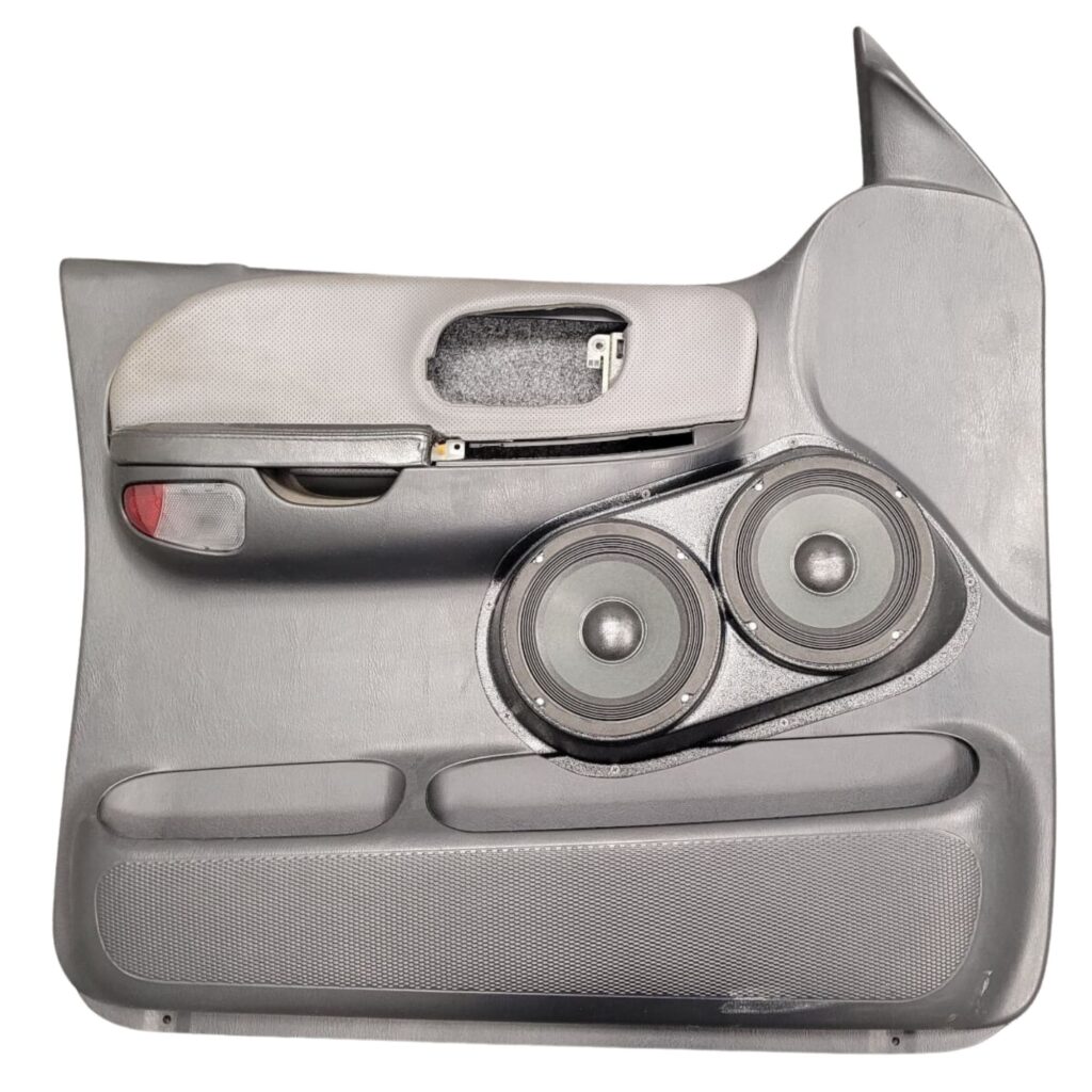 Front Door Custom Speaker Pods for the 1999-2003 Ford F-150 to hold Dual 6.5 in speakers for car audio installation upgrade